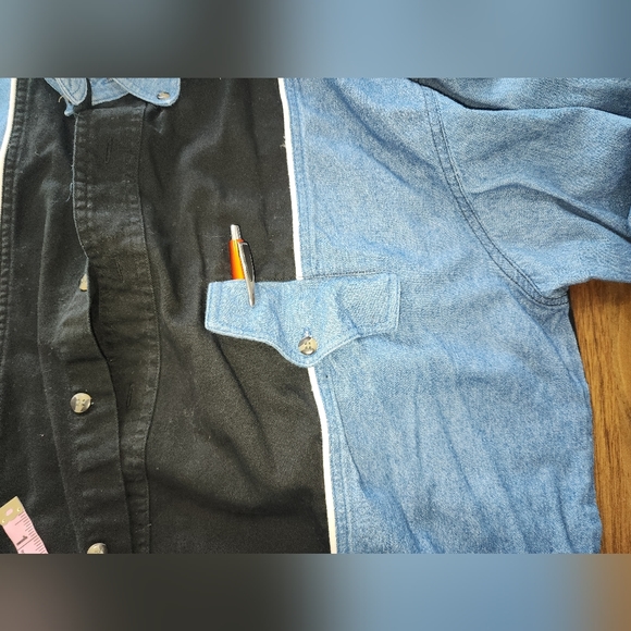 Express Riders Western Aztec Rodeo Tribal Black Blue Button Down Sz Large - Picture 5 of 13